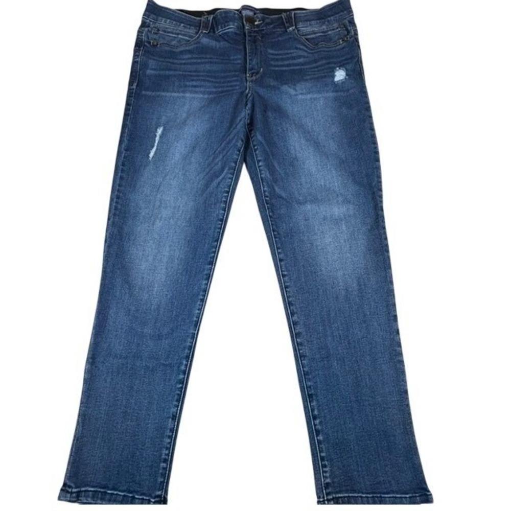 Democracy Ab Solution Women's Distressed Skinny Ankle Denim Jeans‎ Stretch 16